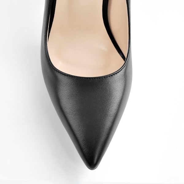 Matte Black High Metal Heels Stiletto Pumps - Image 4