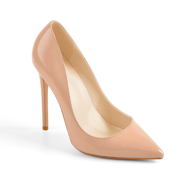8cm 10cm 12cm Baby Pink Pointed Toe Slip On High Heel Pumps - Image 4