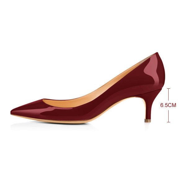Onlymaker Pumps Burgundy 2.5 inches Heels - Image 2