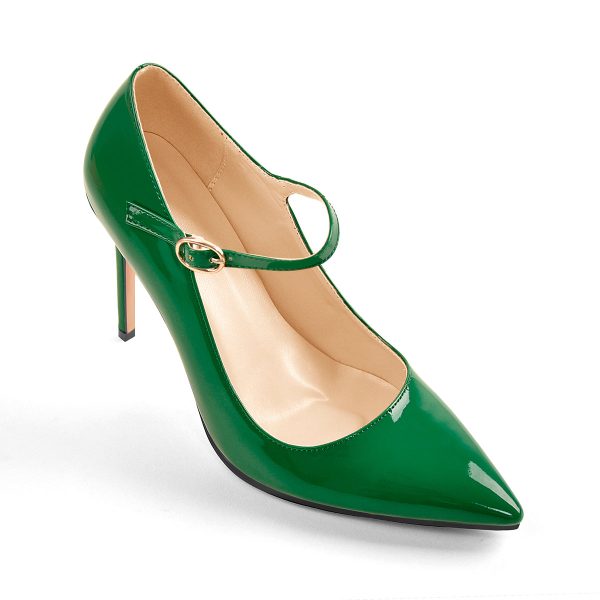 Patent Black Pointed Toe High Heel Stiletto Pumps - Image 14
