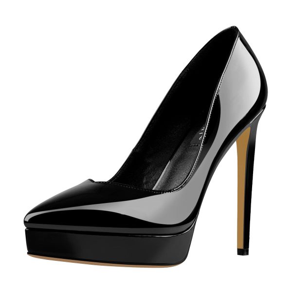 Low Platform Pointed Toe Stiletto Heels Pumps - Image 5