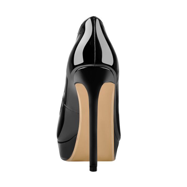 Low Platform Pointed Toe Stiletto Heels Pumps - Image 7