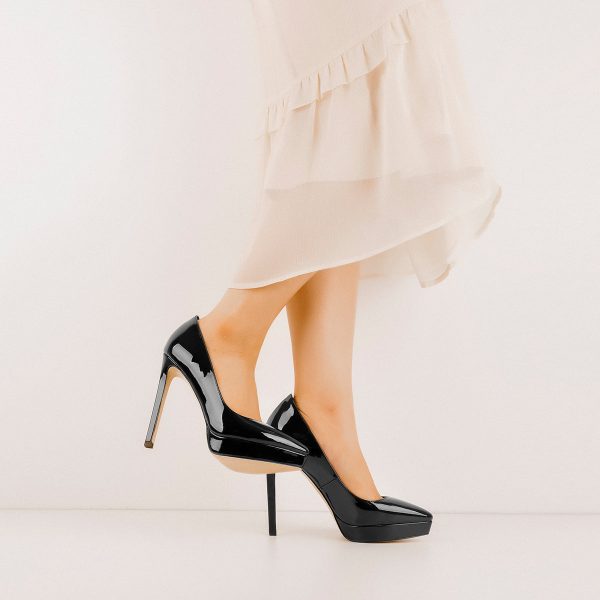 Low Platform Pointed Toe Stiletto Heels Pumps - Image 2