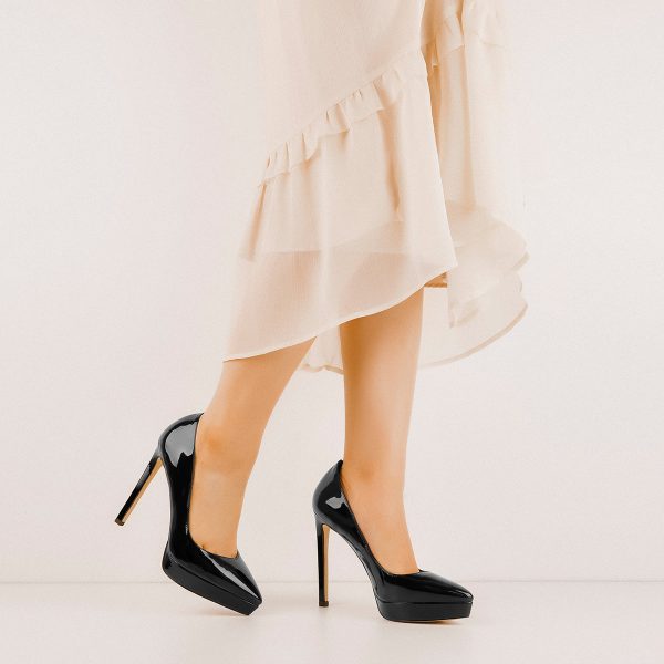 Low Platform Pointed Toe Stiletto Heels Pumps - Image 4