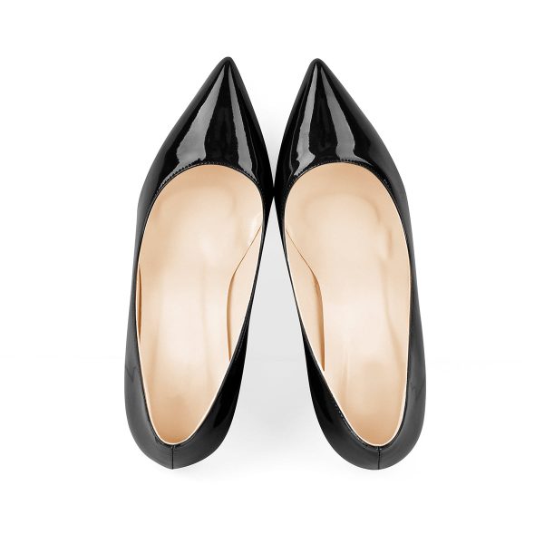 Elegant Classic Pointed Toe Chunky Heels Pumps - Image 6
