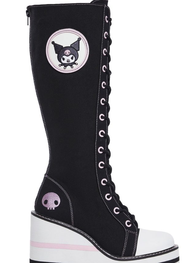 X Sanrio Detention Kuromi Platform Boots - Image 2