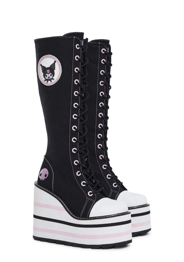 X Sanrio Detention Kuromi Platform Boots - Image 3