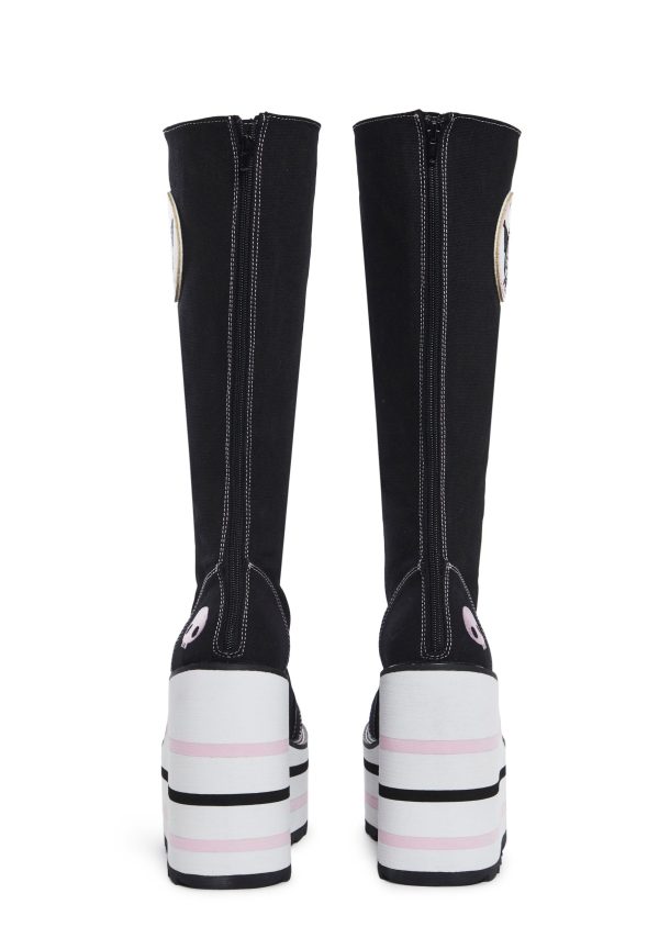X Sanrio Detention Kuromi Platform Boots - Image 4