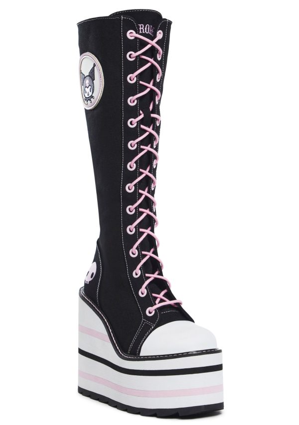 X Sanrio Detention Kuromi Platform Boots - Image 5