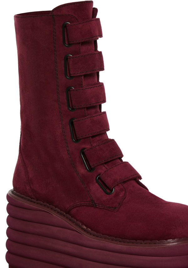 Meant To Be Platform Boots - Dark Red - Image 2