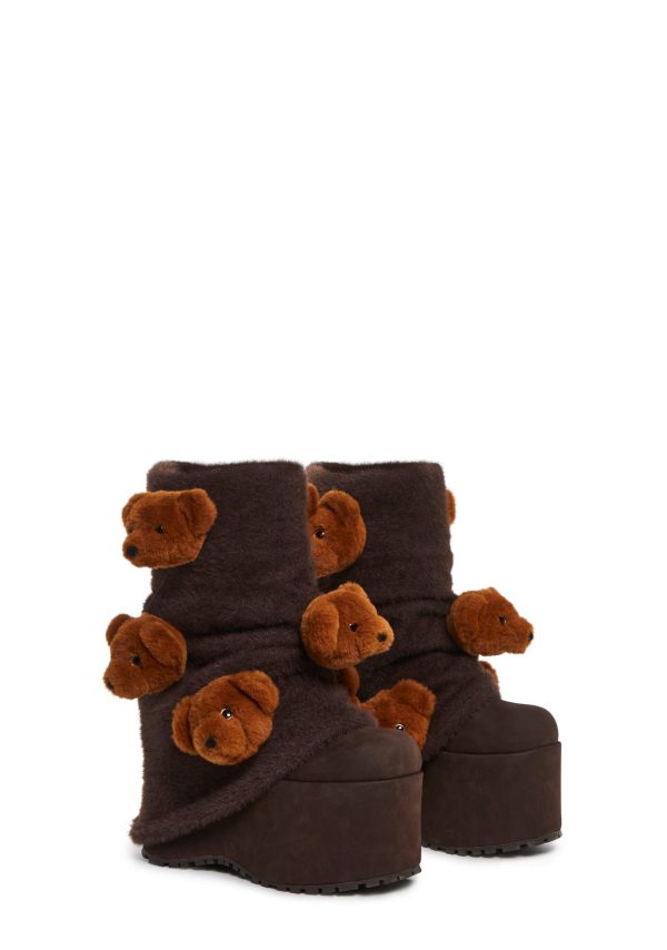 Snuggle Wonderland Platform Boots - Teddy Bear - Image 3