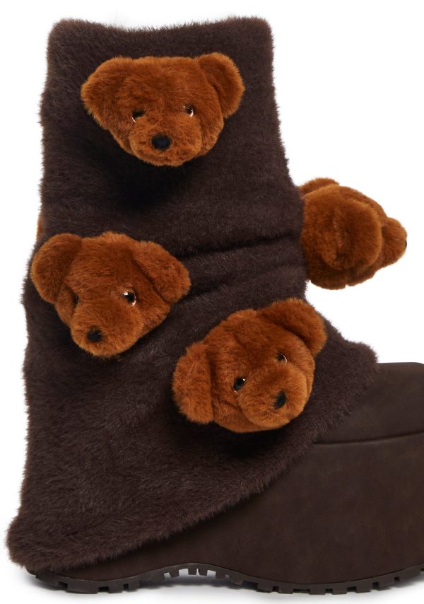Snuggle Wonderland Platform Boots - Teddy Bear - Image 2