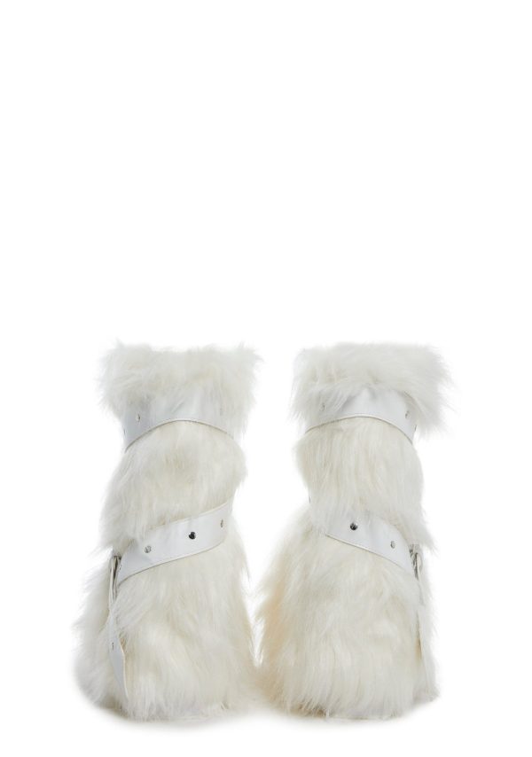 Low Wild Instincts Faux Fur Boots - White - Image 4