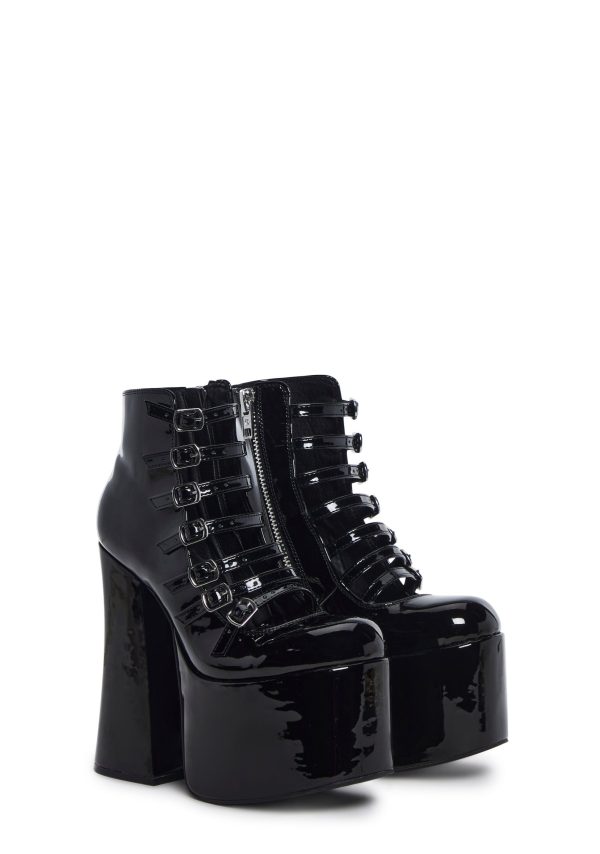 Hardcore Dazzle Platform Booties - Black - Image 3