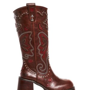 The Wild West Platform Boots - Brown