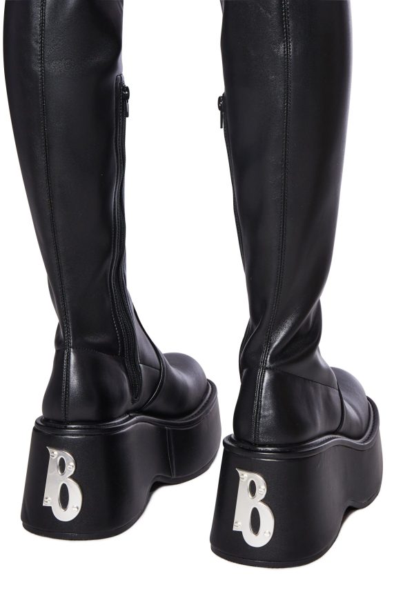 Brilliance Chic Stretch Platform Boots - Image 2